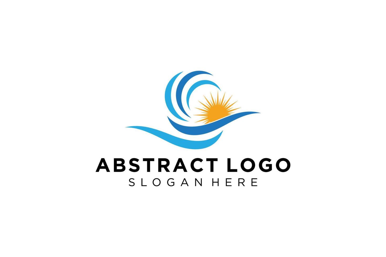 abstract water Golf plons logo symbool en icoon ontwerp. vector