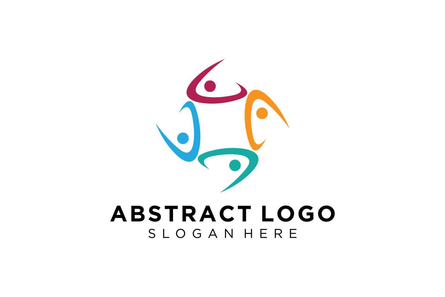 vector abstract mensen en familie logo verzameling, mensen pictogrammen, Gezondheid logo sjabloon, zorg symbool.