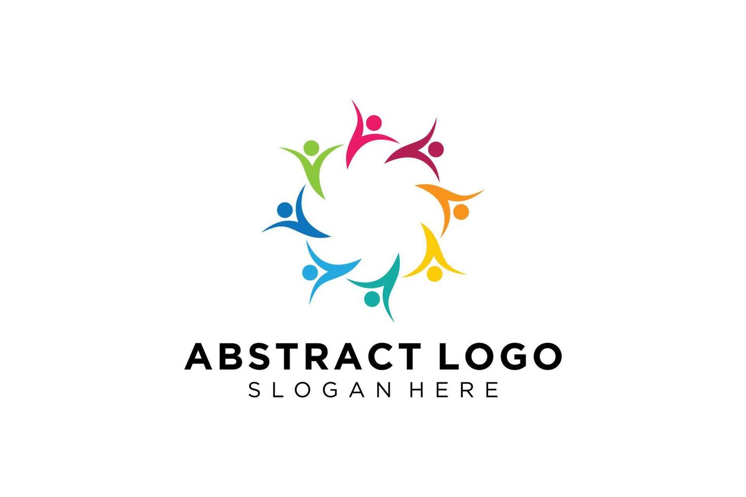 vector abstract mensen en familie logo verzameling, mensen pictogrammen, Gezondheid logo sjabloon, zorg symbool.