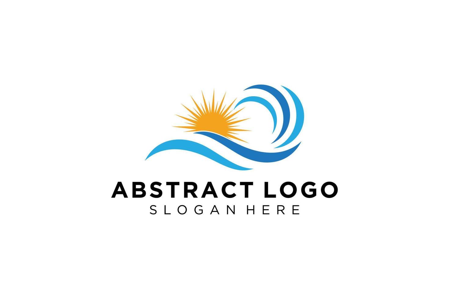 abstract water Golf plons logo symbool en icoon ontwerp. vector