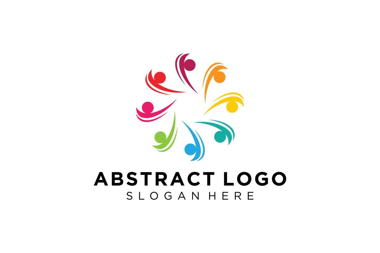 vector abstract mensen en familie logo verzameling, mensen pictogrammen, Gezondheid logo sjabloon, zorg symbool.