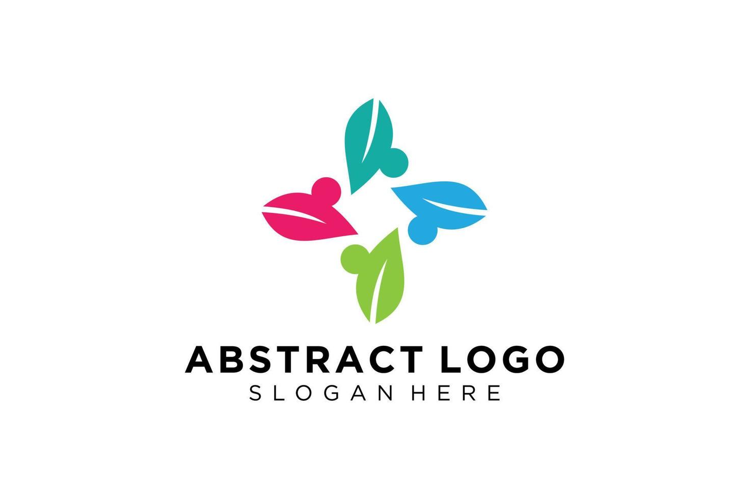 vector abstract mensen en familie logo verzameling, mensen pictogrammen, Gezondheid logo sjabloon, zorg symbool.