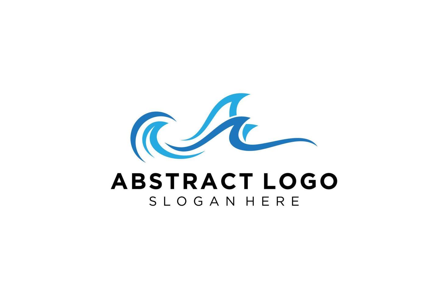 abstract water Golf plons logo symbool en icoon ontwerp. vector