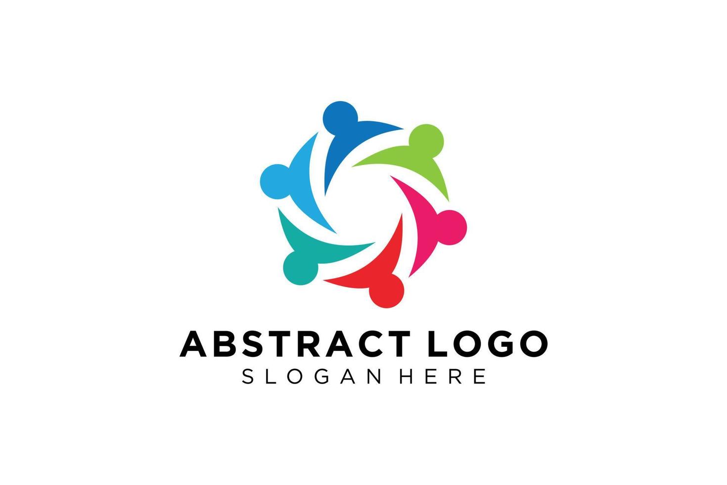 vector abstract mensen en familie logo verzameling, mensen pictogrammen, Gezondheid logo sjabloon, zorg symbool.