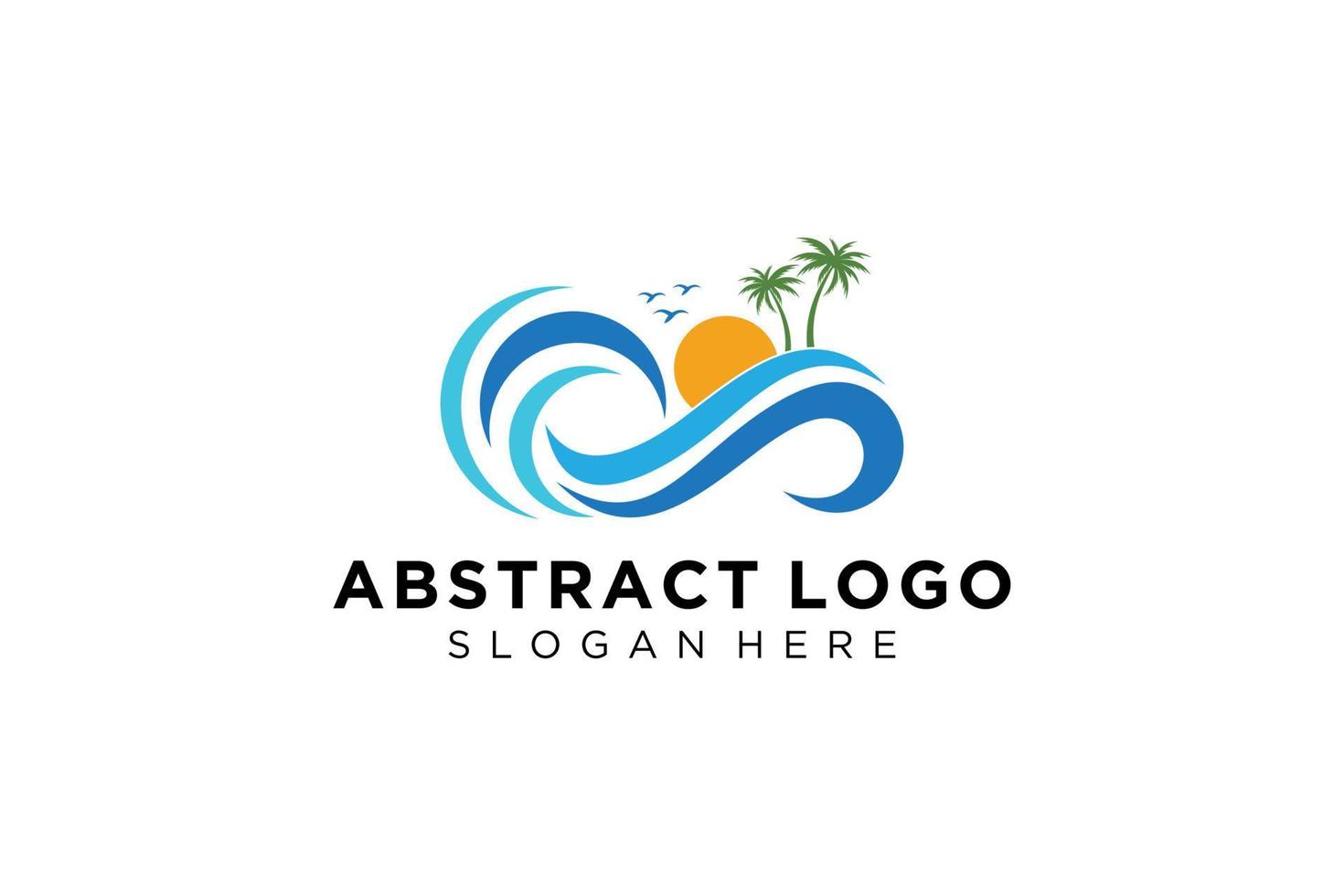 abstract water Golf plons logo symbool en icoon ontwerp. vector