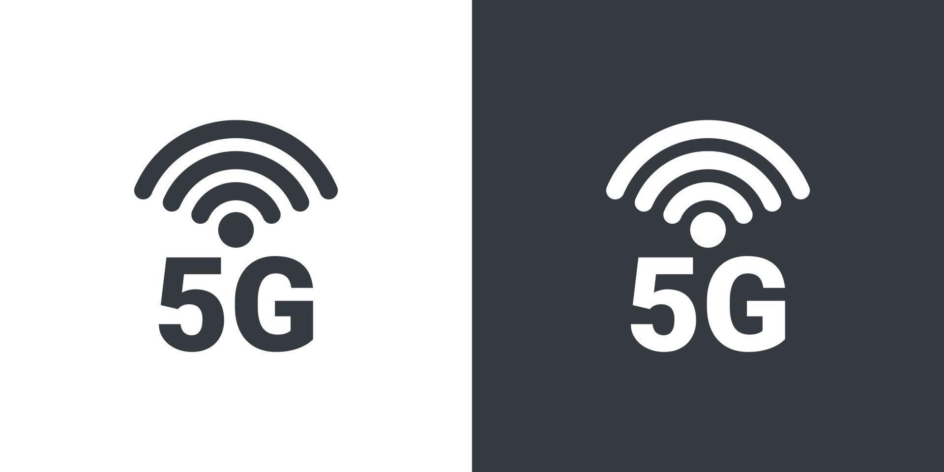 5g symbool. hoog snelheid internet pictogrammen. 5g signaal pictogrammen. vector illustratie