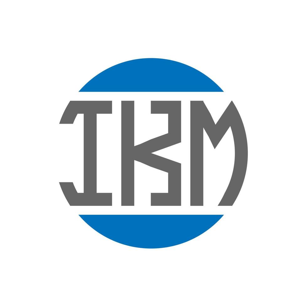 ikm brief logo ontwerp Aan wit achtergrond. ikm creatief initialen cirkel logo concept. ikm brief ontwerp. vector