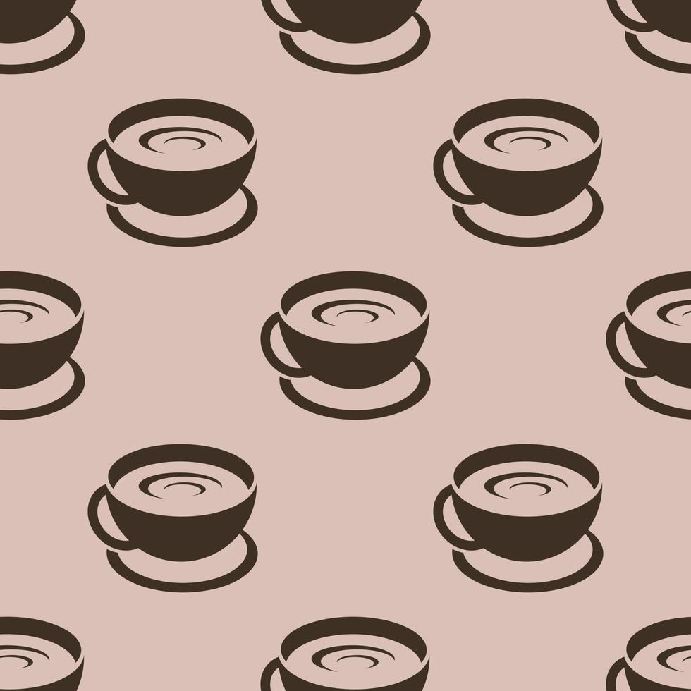 koffie mokken naadloos vector patroon