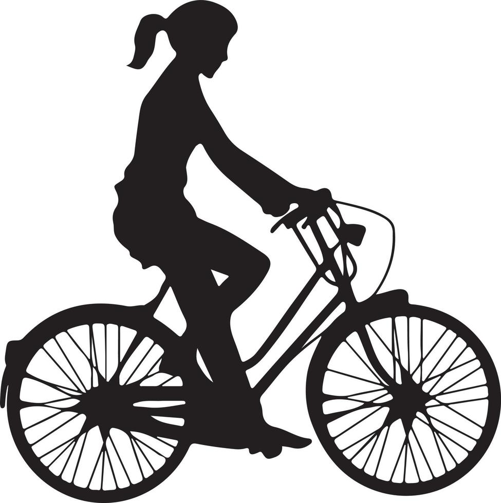 fiets icoon. fiets ras symbool. wielersport ras vlak icoon. fietser teken. weg fietser silhouet. sport- logo vector