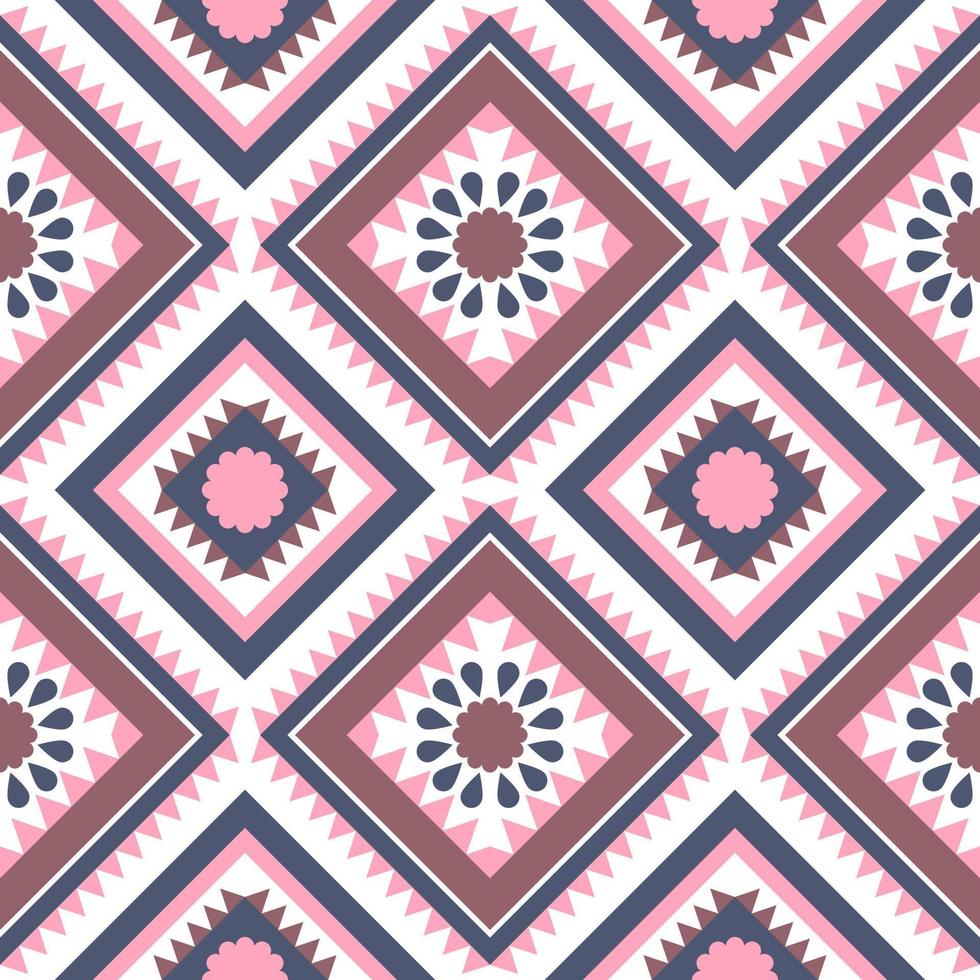 meetkundig etnisch patroon met plein driehoek diagonaal abstract ornament ontwerp voor kleding kleding stof textiel afdrukken, handgemaakt, borduurwerk, tapijt, gordijn, batik, behang inpakken, vector naadloos