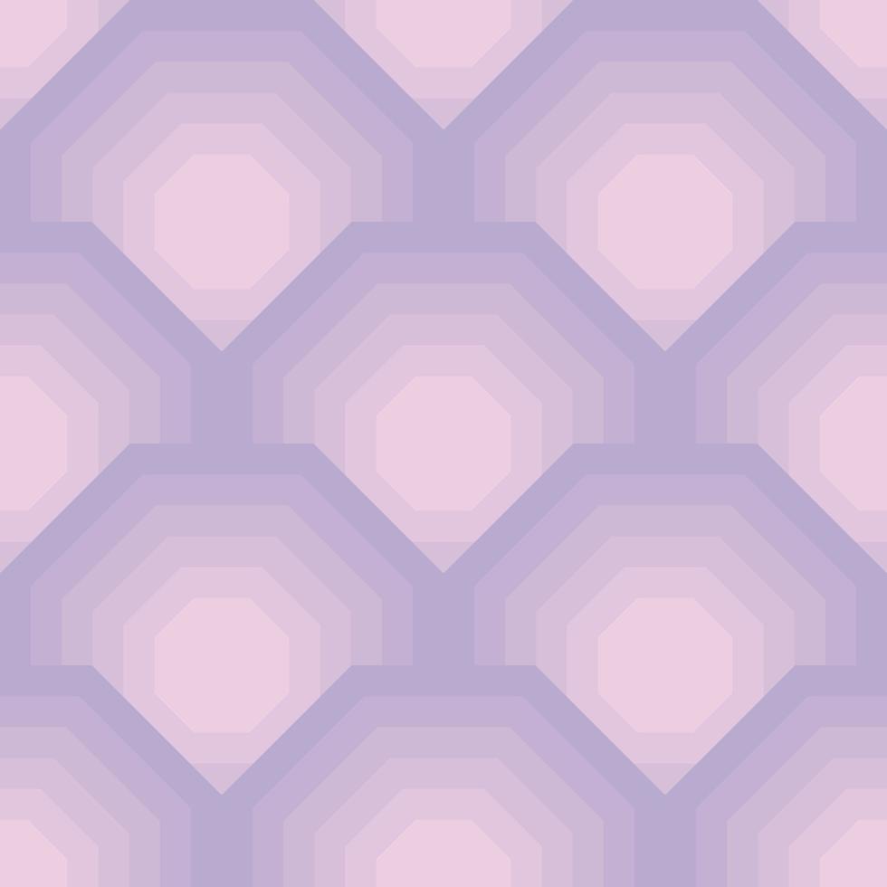 Purper meetkundig patroon met achthoeken, abstract afdrukken vector