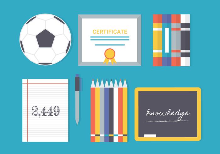 Gratis Flat Education Vector Elementen