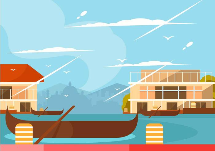 kerala boot house vector