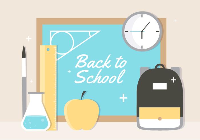 Gratis Flat School Vector Elementen