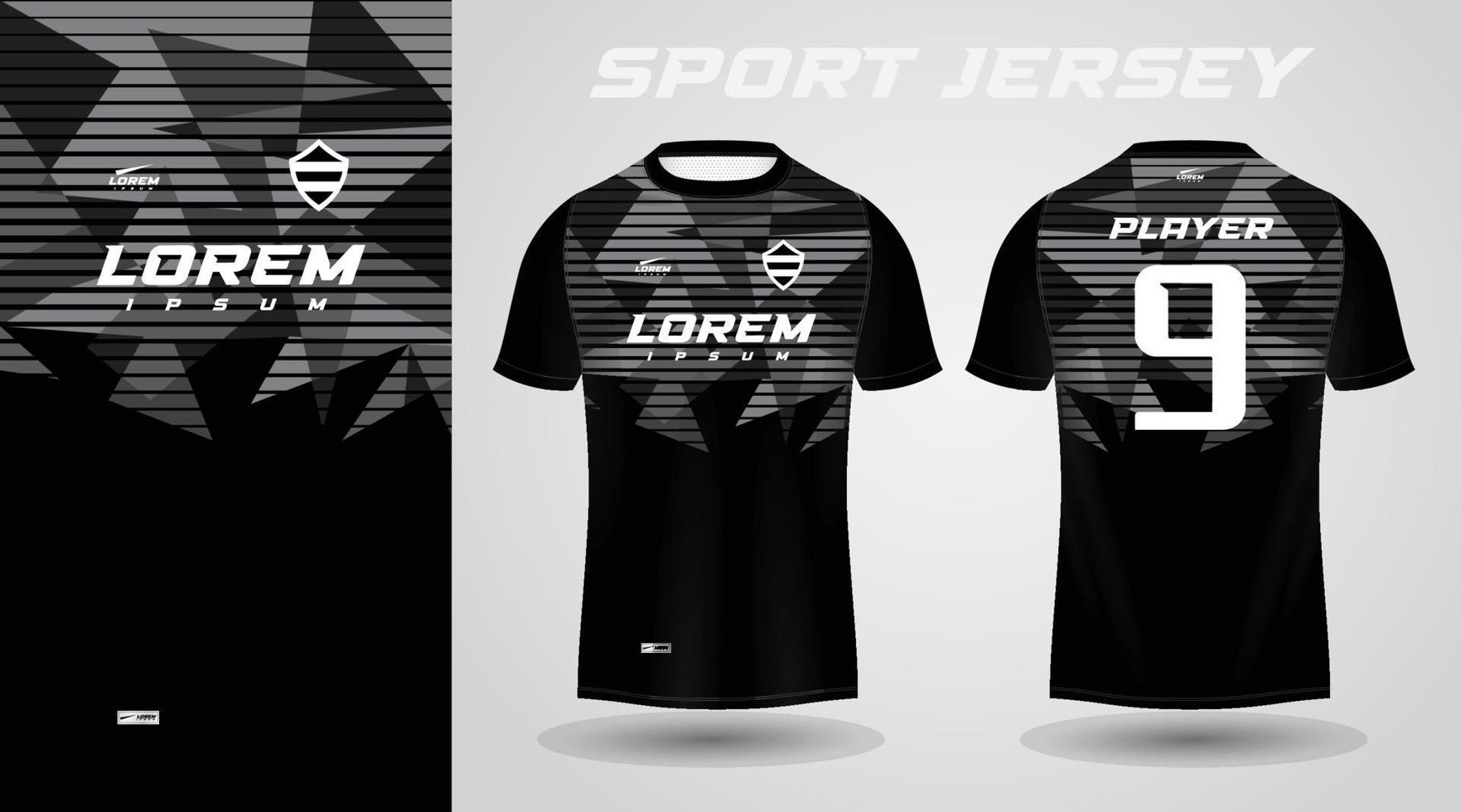 zwart t-shirt sport jersey ontwerp vector