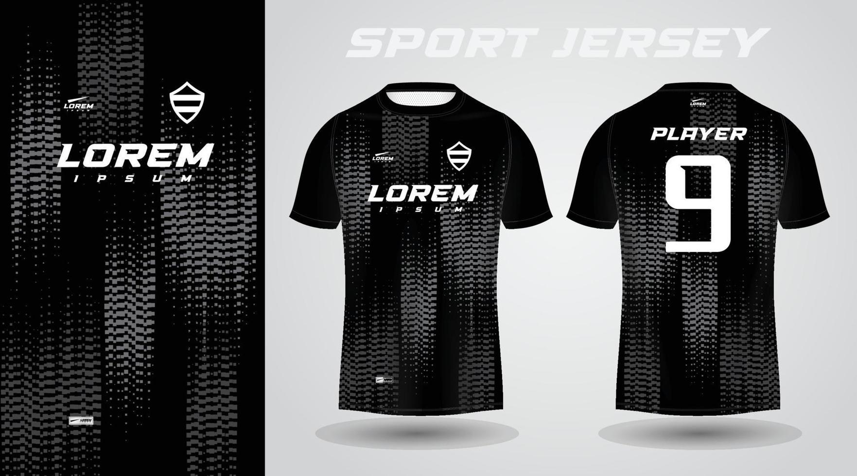 zwart t-shirt sport jersey ontwerp vector