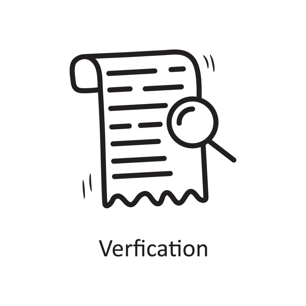 verificatie vector schets icoon ontwerp illustratie. bedrijf symbool Aan wit achtergrond eps 10 het dossier