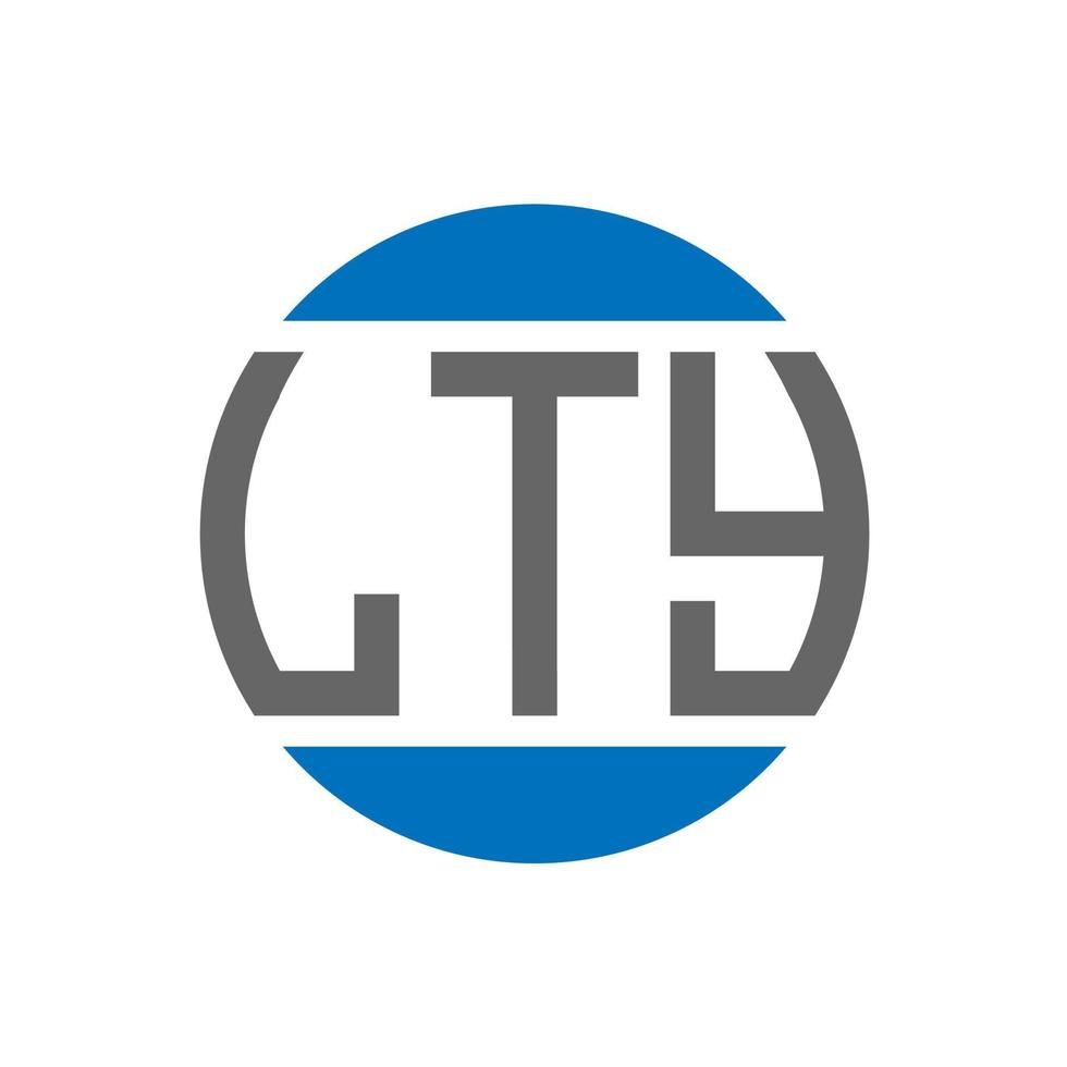 lty brief logo ontwerp Aan wit achtergrond. lty creatief initialen cirkel logo concept. lty brief ontwerp. vector