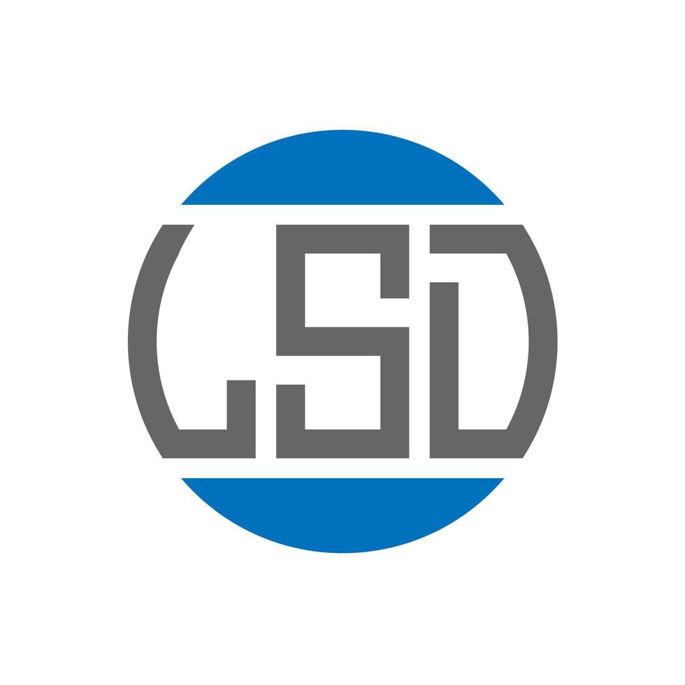 LSD brief logo ontwerp Aan wit achtergrond. LSD creatief initialen cirkel logo concept. LSD brief ontwerp. vector