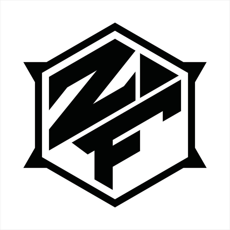 zf logo monogram ontwerp sjabloon vector