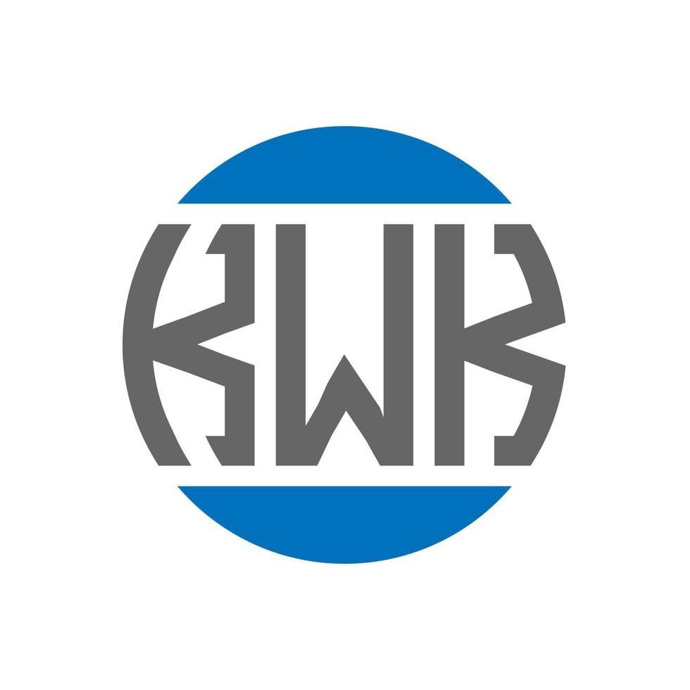 kwk brief logo ontwerp Aan wit achtergrond. kwk creatief initialen cirkel logo concept. kwk brief ontwerp. vector