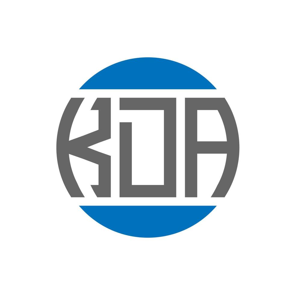 kda brief logo ontwerp Aan wit achtergrond. kda creatief initialen cirkel logo concept. kda brief ontwerp. vector