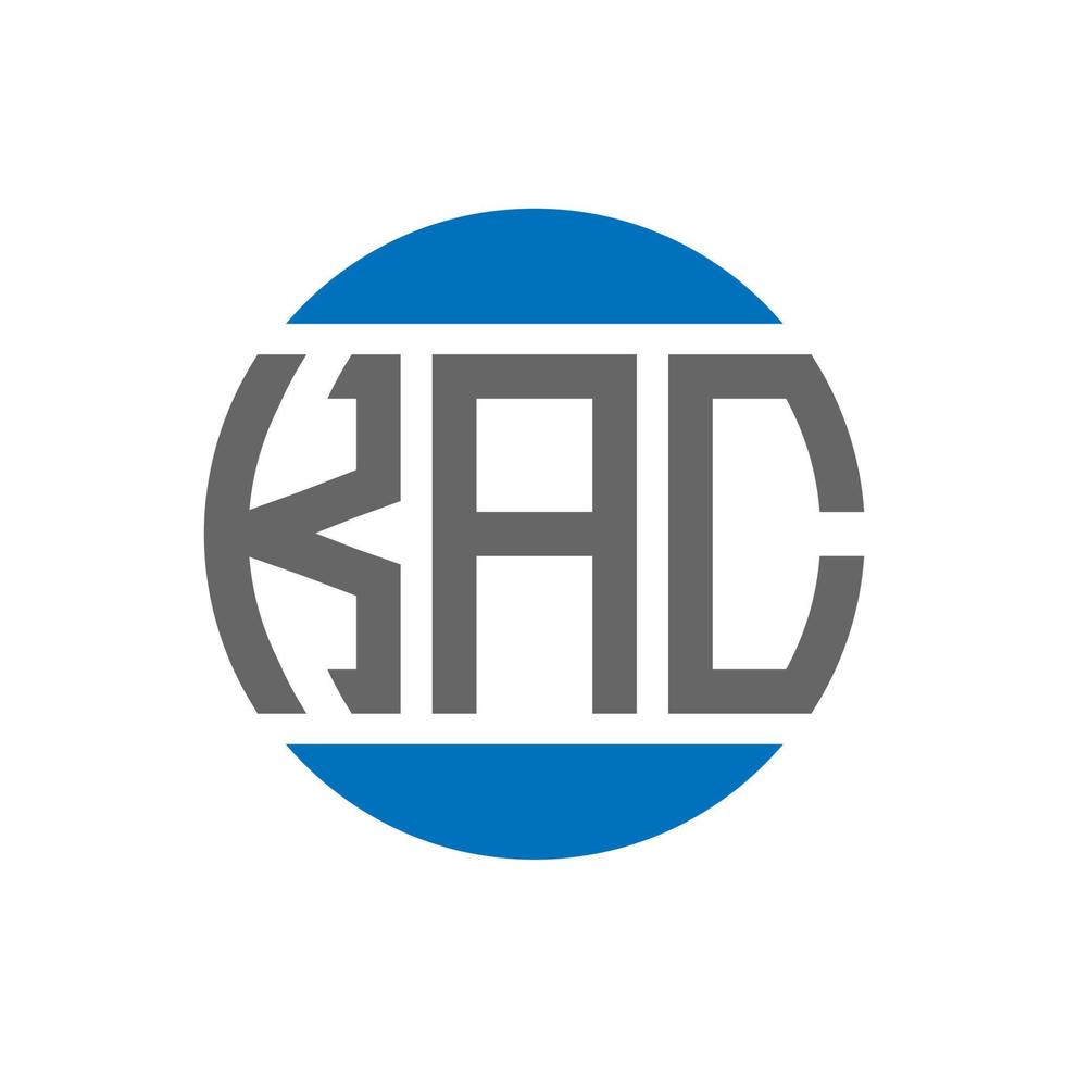 kac brief logo ontwerp Aan wit achtergrond. kac creatief initialen cirkel logo concept. kac brief ontwerp. vector