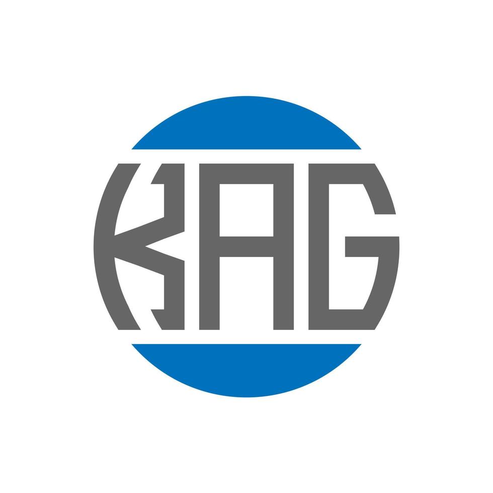 kag brief logo ontwerp Aan wit achtergrond. kag creatief initialen cirkel logo concept. kag brief ontwerp. vector