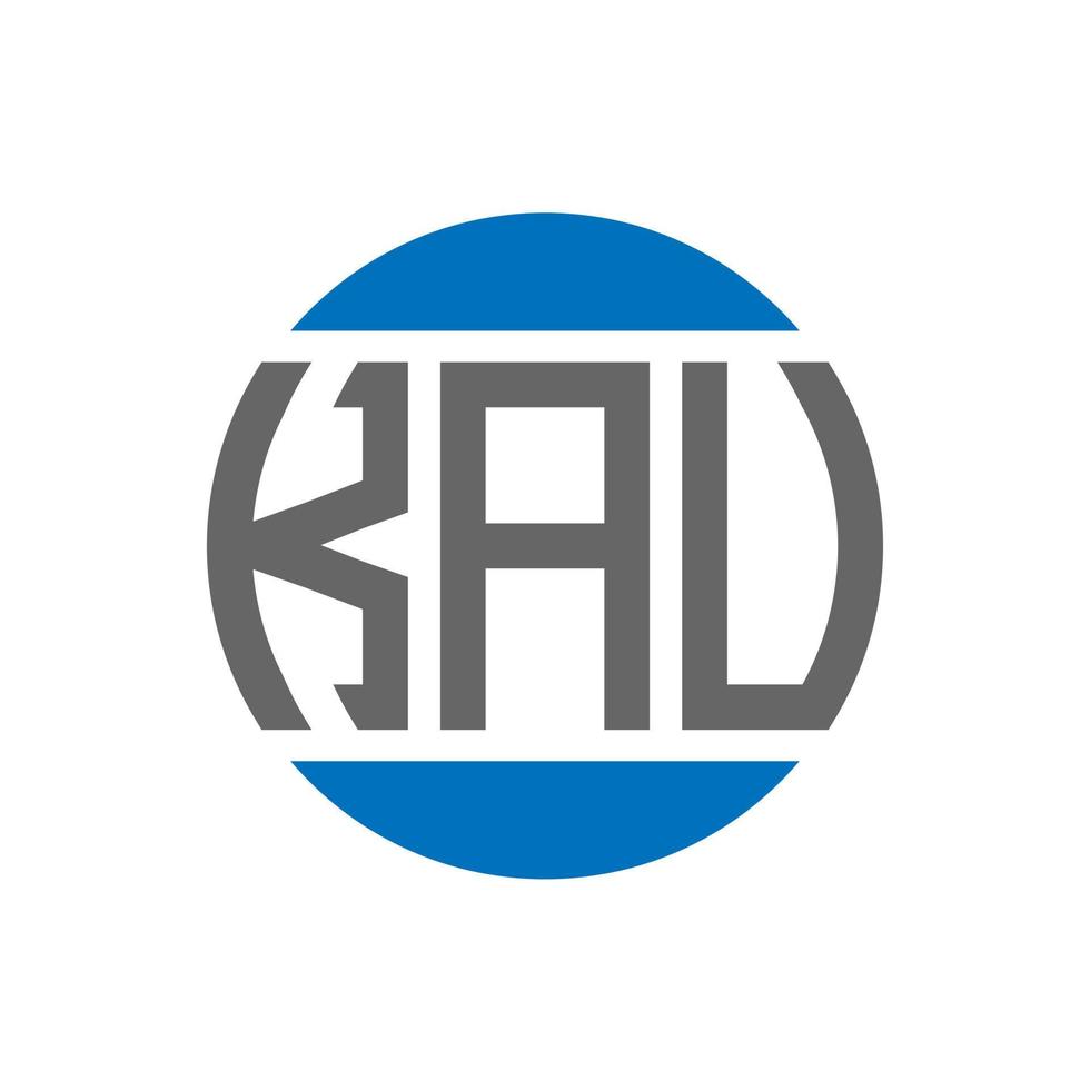 kau brief logo ontwerp Aan wit achtergrond. kau creatief initialen cirkel logo concept. kau brief ontwerp. vector