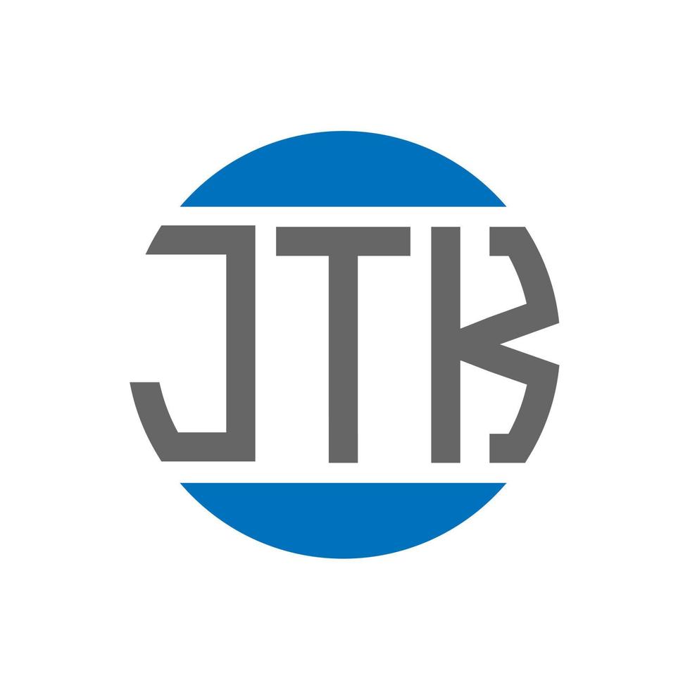 jtk brief logo ontwerp Aan wit achtergrond. jtk creatief initialen cirkel logo concept. jtk brief ontwerp. vector