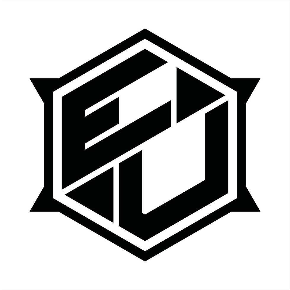 EU logo monogram ontwerp sjabloon vector