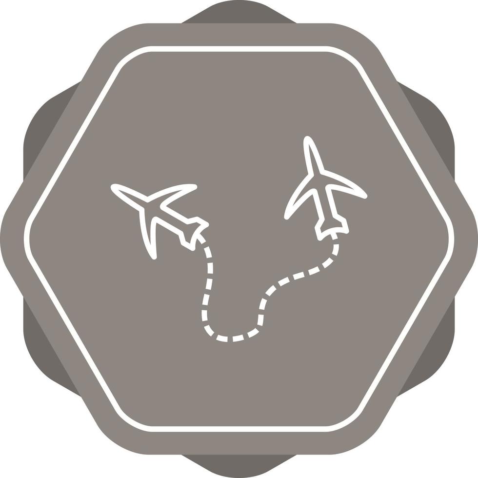 ronde reizen vluchten lijn icoon vector