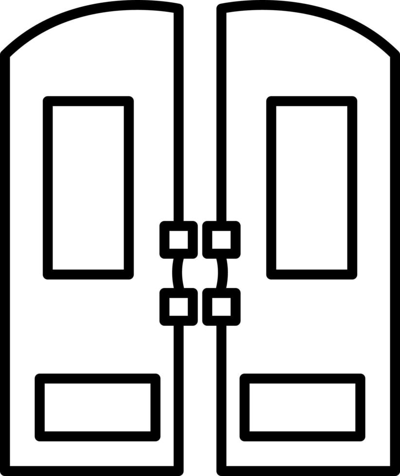 deuren lijn icoon vector