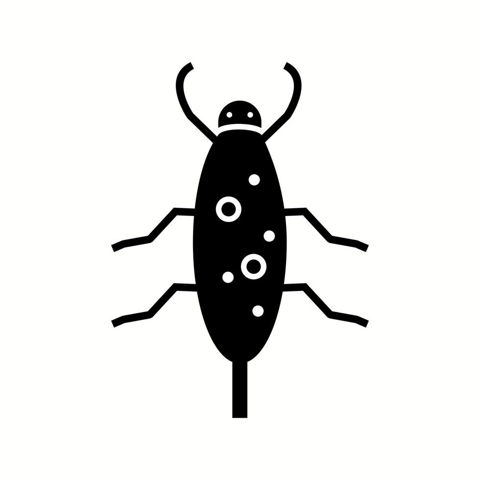 uniek kakkerlak vector glyph icoon