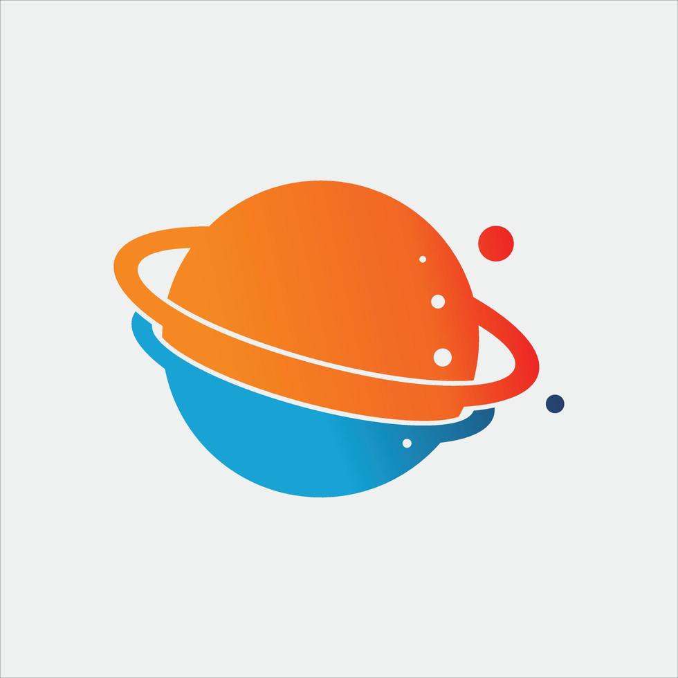 kleurrijk planeet logo ontwerp vector ruimte illustratie