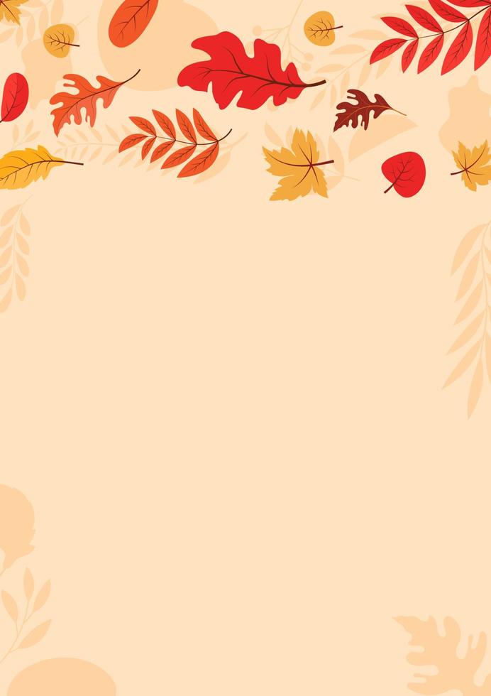 kleurrijk herfst vallen bladeren bloemen achtergrond illustratie vector