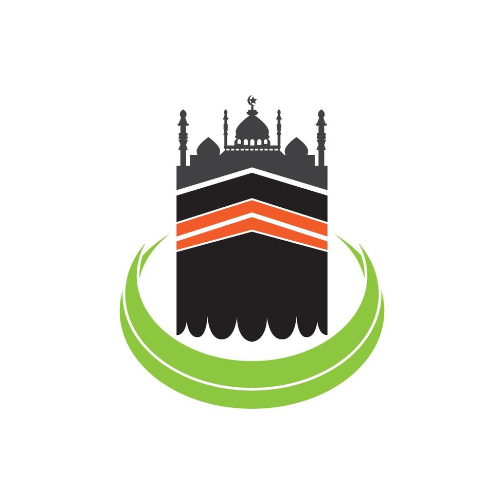 kaaba vector icoon. de mekka van aanbidden voor moslims, logo ontwerp