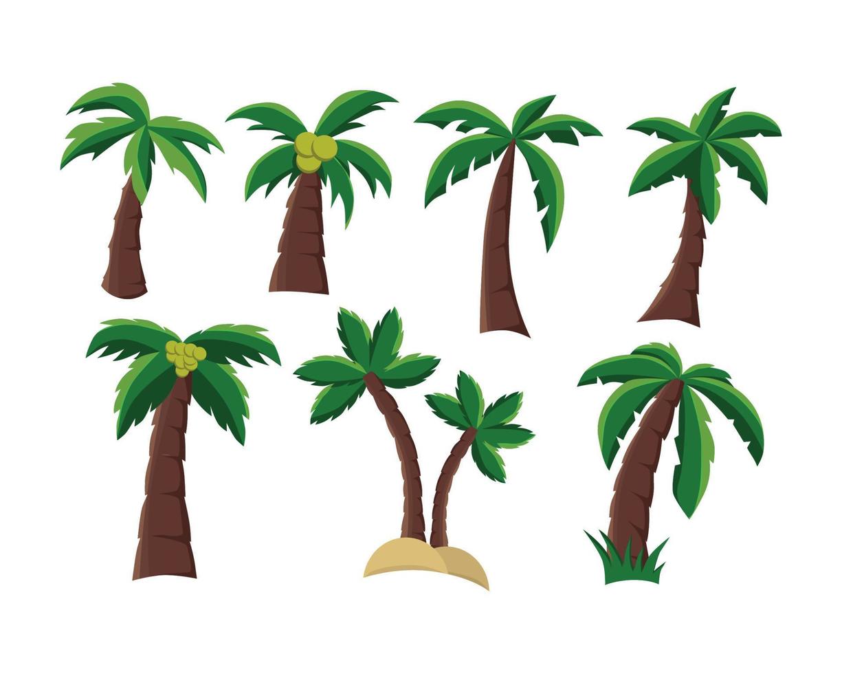 vector grafiek van palm boom reeks Aan wit achtergrond