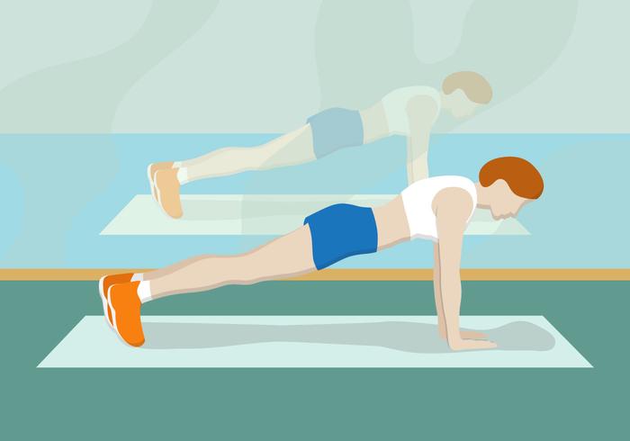 pushup fitness vector