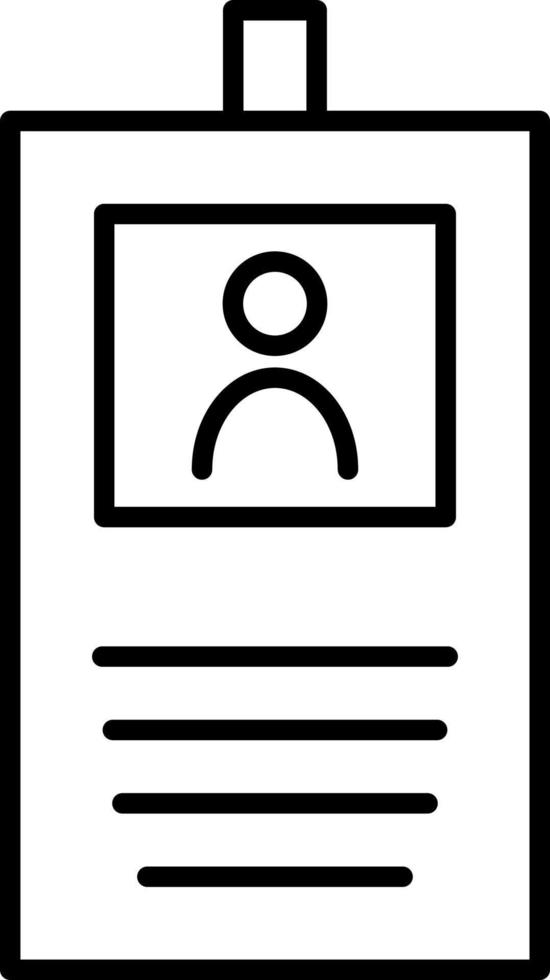 identificatie badge lijn icoon vector