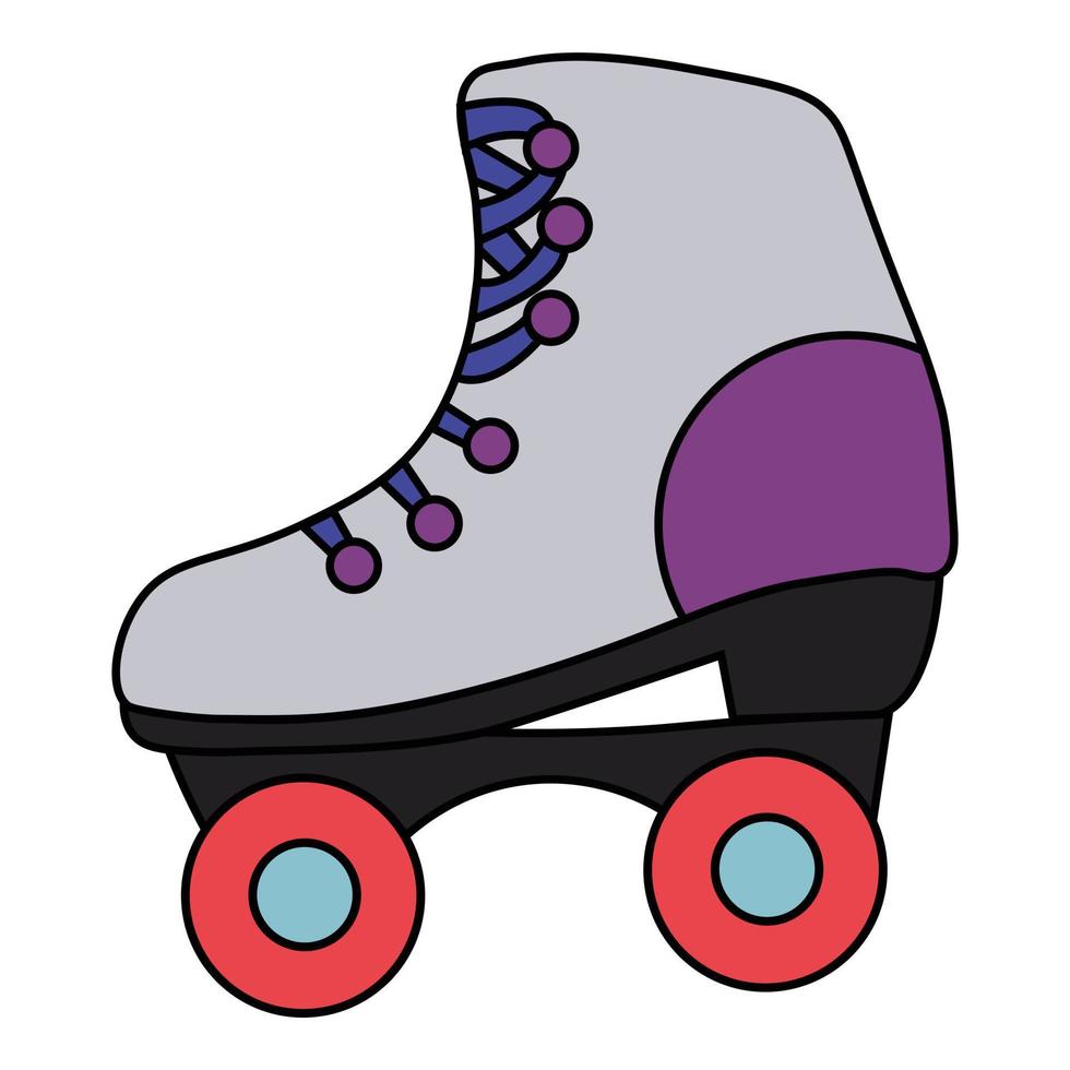 retro rol skates vector illustratie