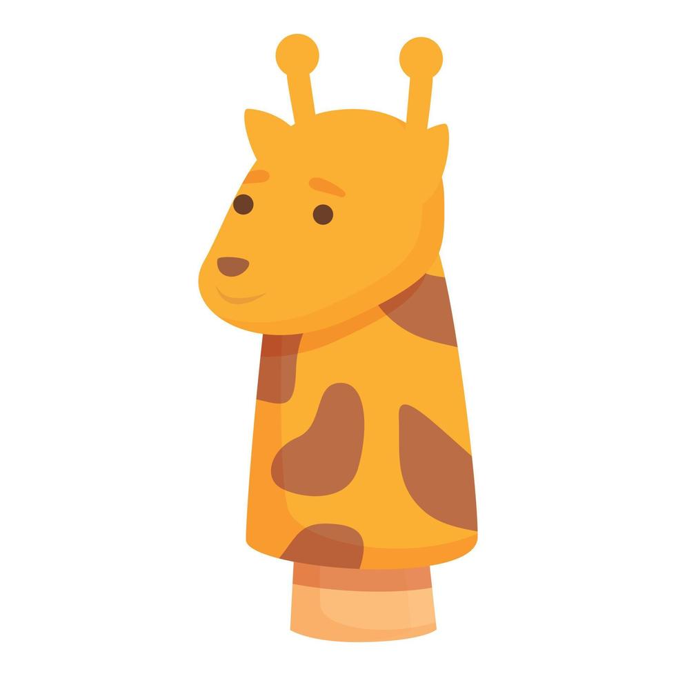 giraffe pop icoon tekenfilm vector. Speel sok vector