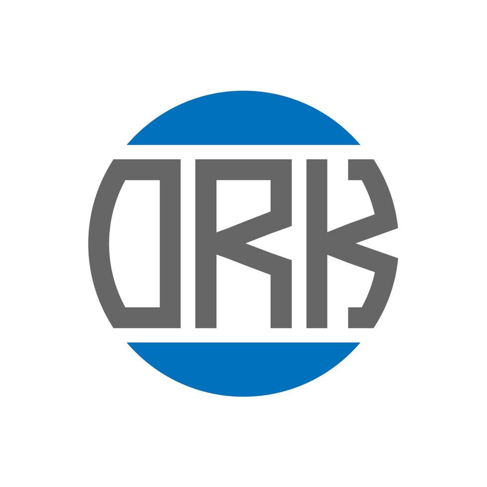 ork brief logo ontwerp Aan wit achtergrond. ork creatief initialen cirkel logo concept. ork brief ontwerp. vector