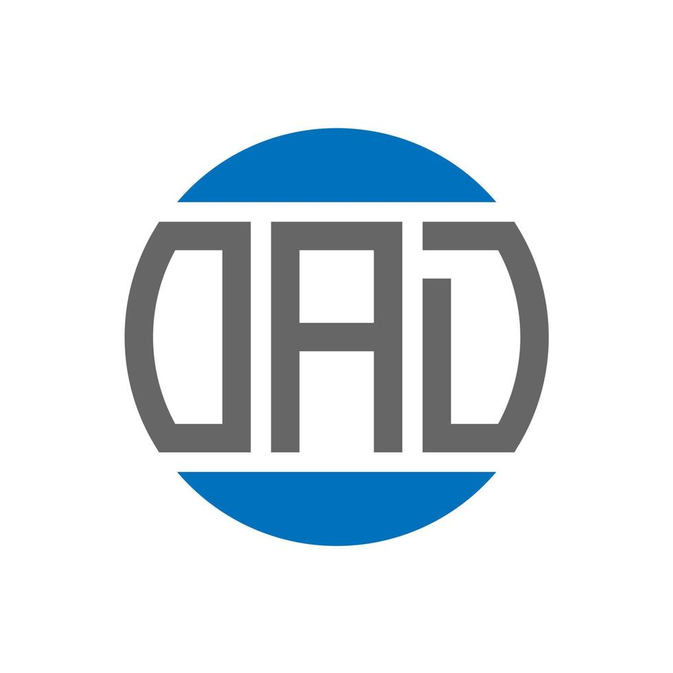 oad brief logo ontwerp Aan wit achtergrond. oad creatief initialen cirkel logo concept. oad brief ontwerp. vector