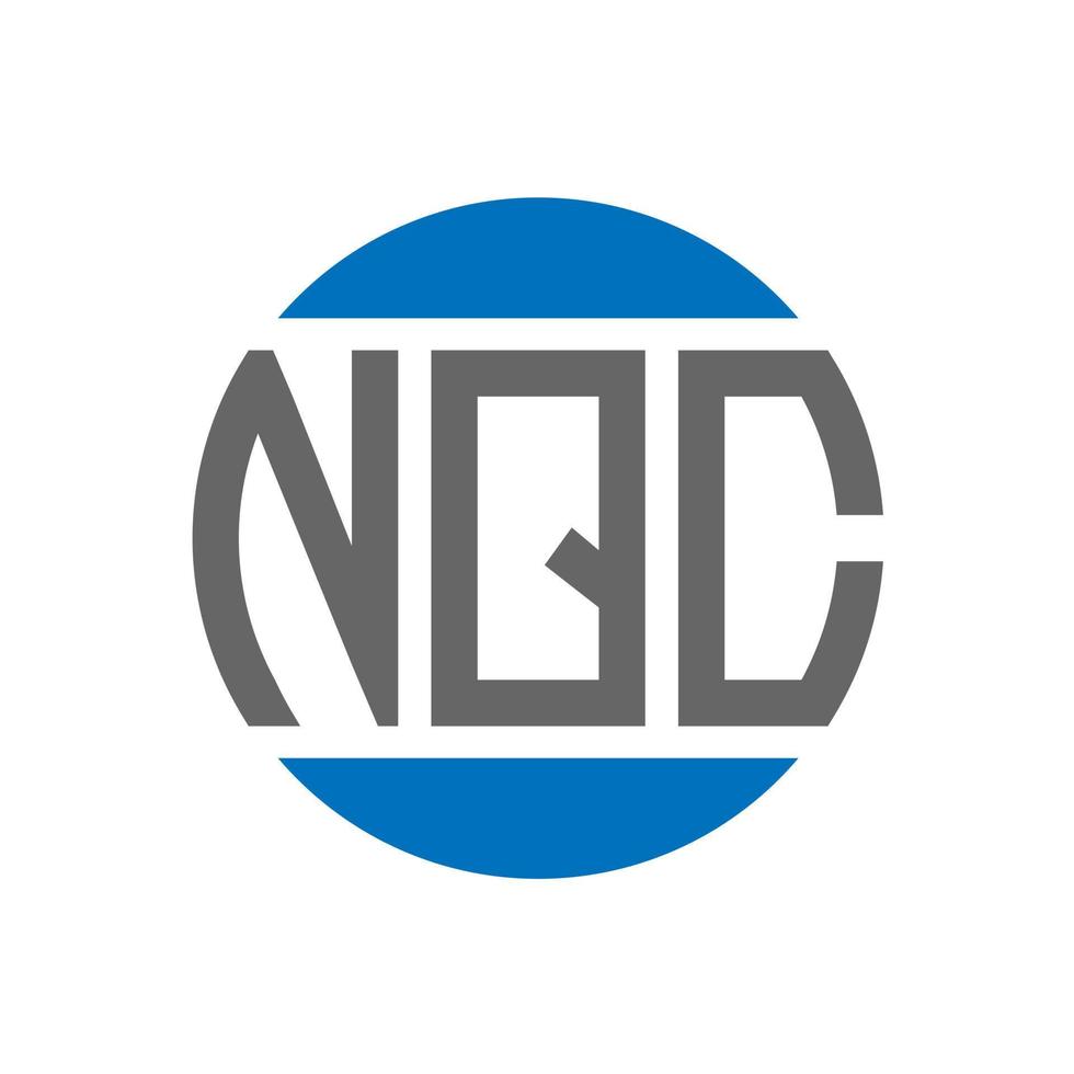 nqc brief logo ontwerp Aan wit achtergrond. nqc creatief initialen cirkel logo concept. nqc brief ontwerp. vector