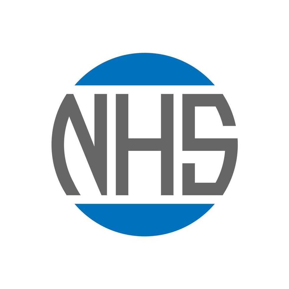 nhs brief logo ontwerp Aan wit achtergrond. nhs creatief initialen cirkel logo concept. nhs brief ontwerp. vector