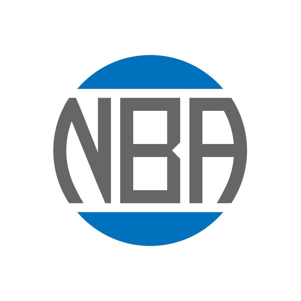 nba brief logo ontwerp Aan wit achtergrond. nba creatief initialen cirkel logo concept. nba brief ontwerp. vector