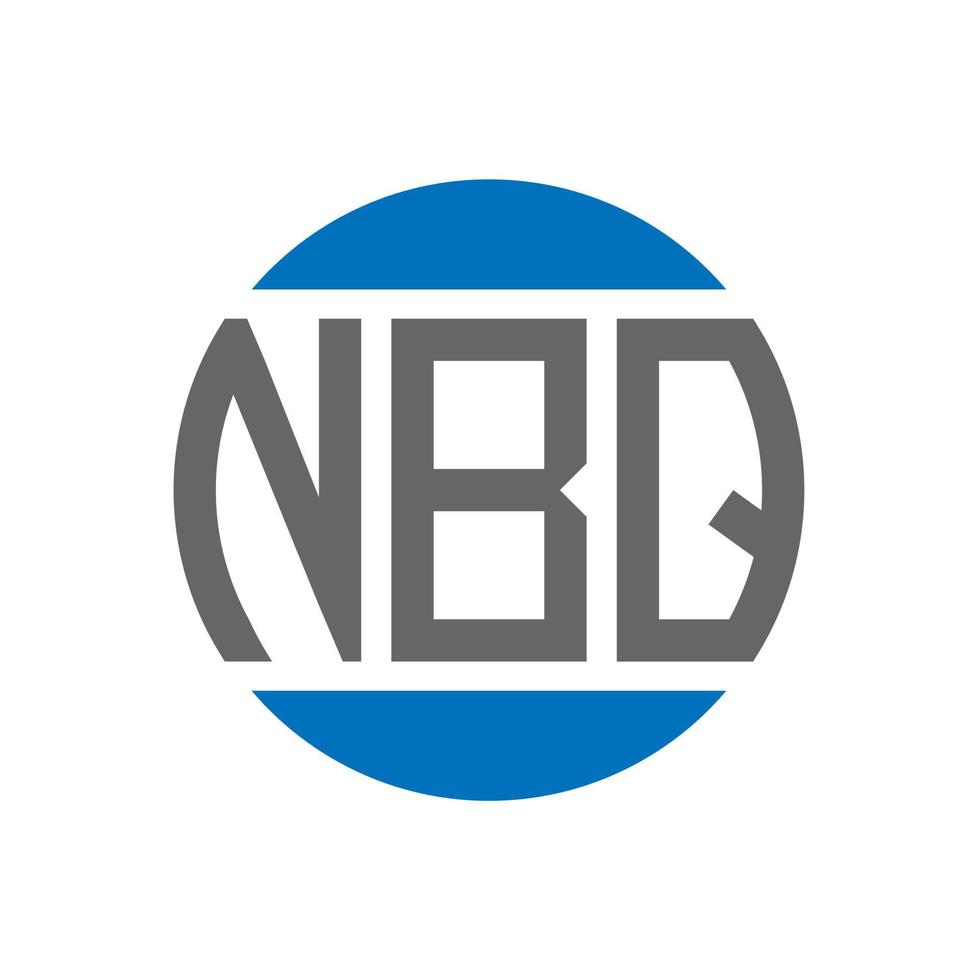 nbq brief logo ontwerp Aan wit achtergrond. nbq creatief initialen cirkel logo concept. nbq brief ontwerp. vector