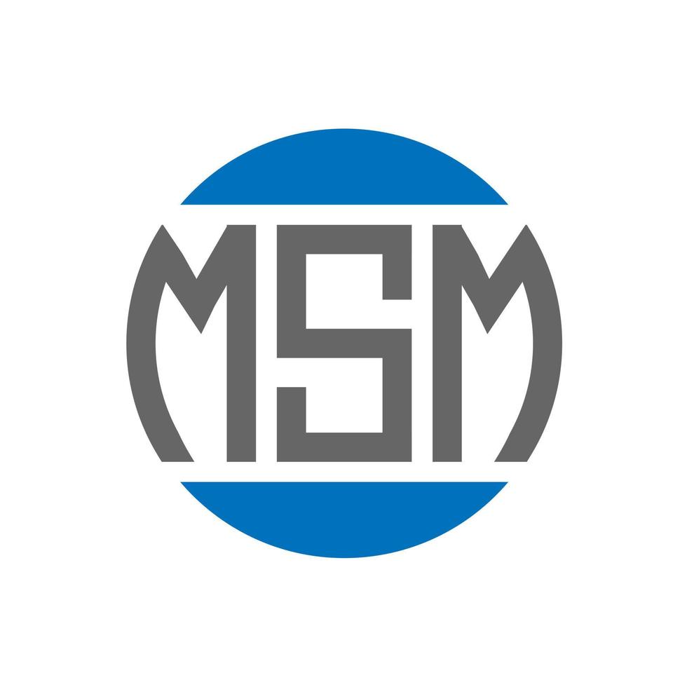 msm brief logo ontwerp Aan wit achtergrond. msm creatief initialen cirkel logo concept. msm brief ontwerp. vector