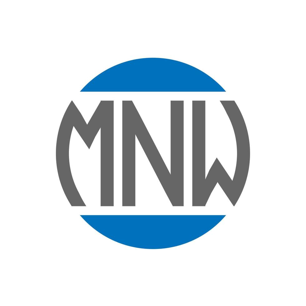 mnw brief logo ontwerp Aan wit achtergrond. mnw creatief initialen cirkel logo concept. mnw brief ontwerp. vector